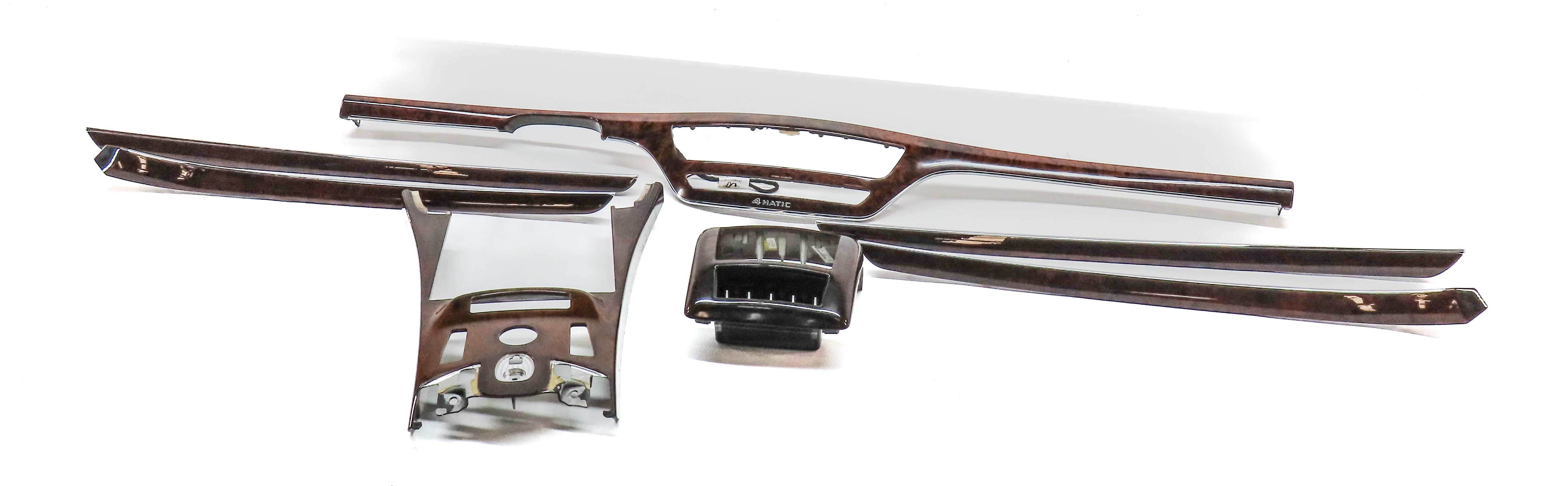2013 MERCEDES S550 (W221) FRONT REAR DOOR DASH CONSOLE TRIM SET 7 (Walnut) — exact item pictured